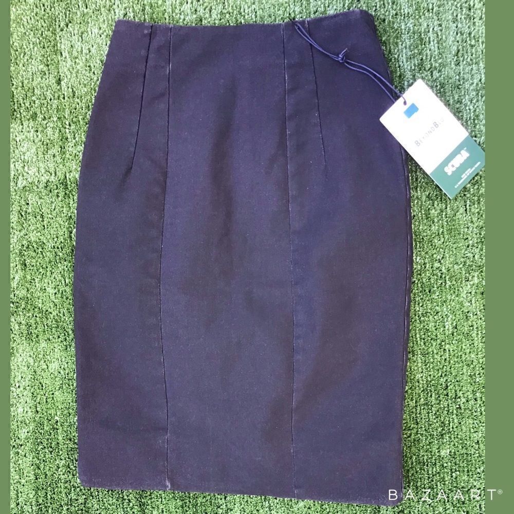 ISKO Denim “Jody” Black Scuba Pencil Skirt  Size S